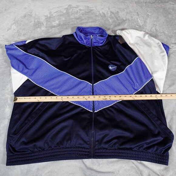 Vintage Nike Basketball Track Jacket Mens XL (Fits 2XL) Boxy Fit Sports 90s - Picture 8 of 10